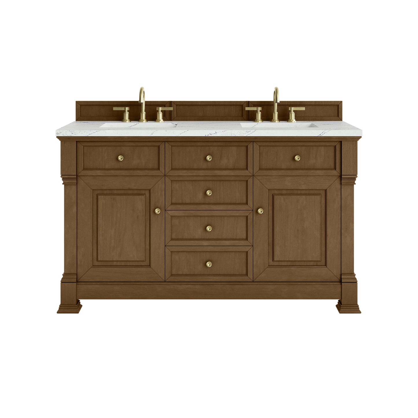 James Martin Brookfield 60" Double Vanity with 3 CM Countertop & FreePower Wireless Charger