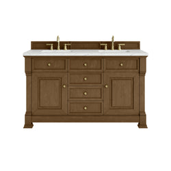 James Martin Brookfield 60" Double Vanity with 3 CM Countertop & FreePower Wireless Charger