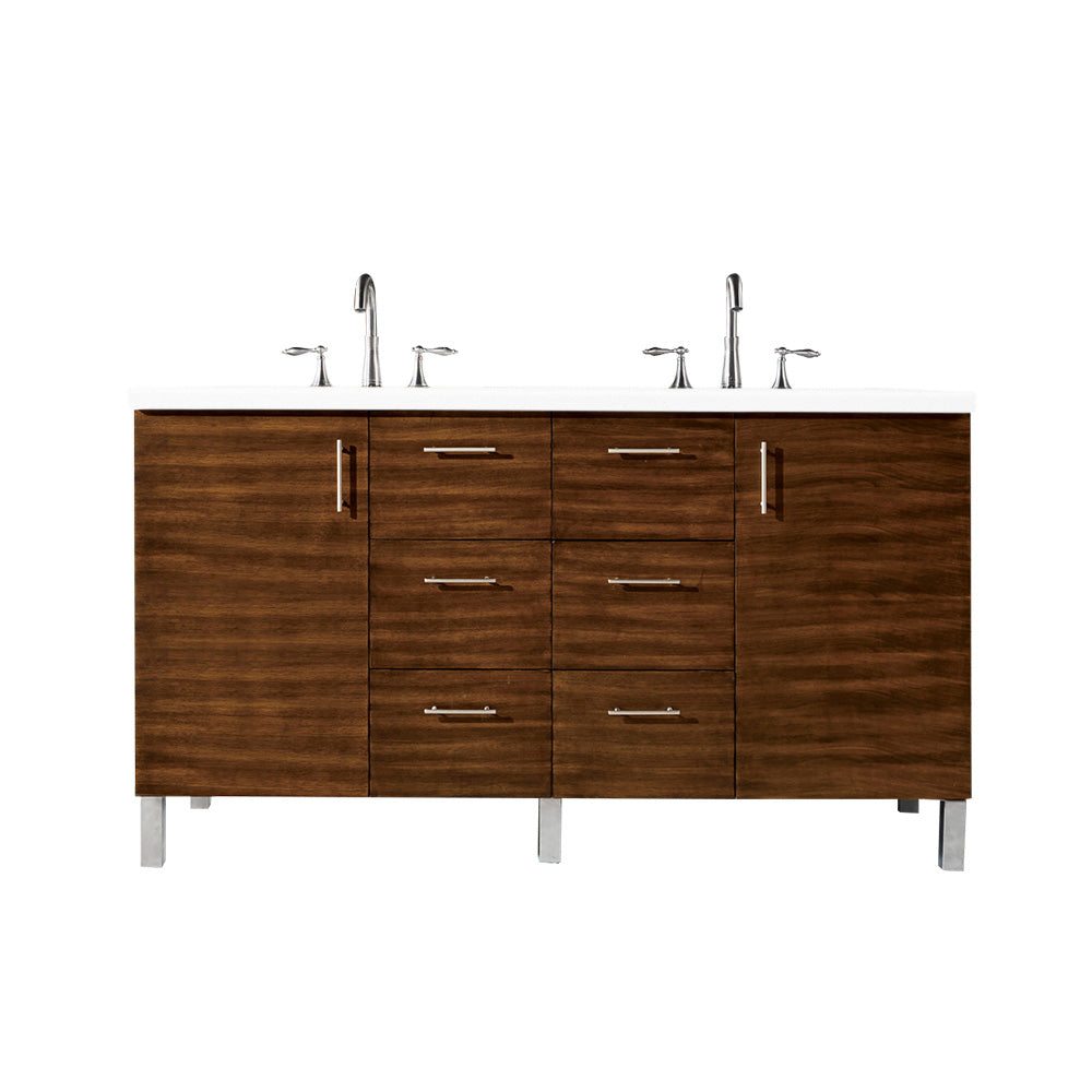 James Martin Metropolitan 60" Double Vanity with 3 CM Countertop - Luxe Bathroom Vanities