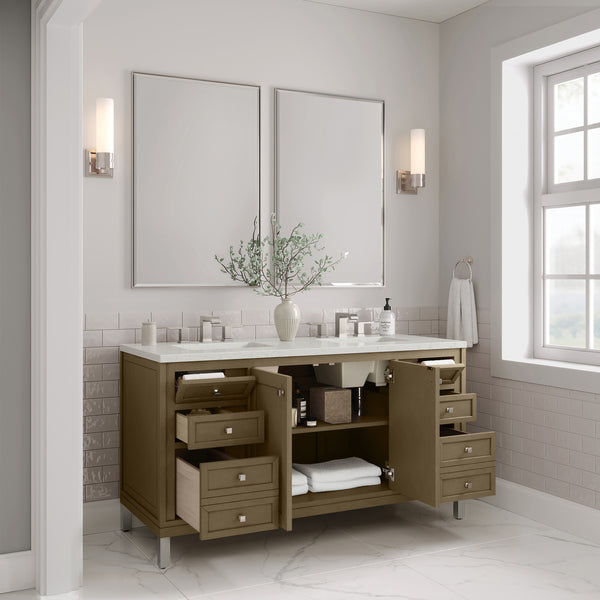 James Martin Chicago 60" Double Vanity with 3 CM Countertop