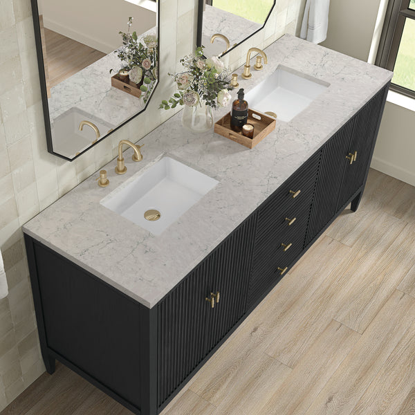 James Martin Myrrin 72" Double Vanity with 3 CM Countertop
