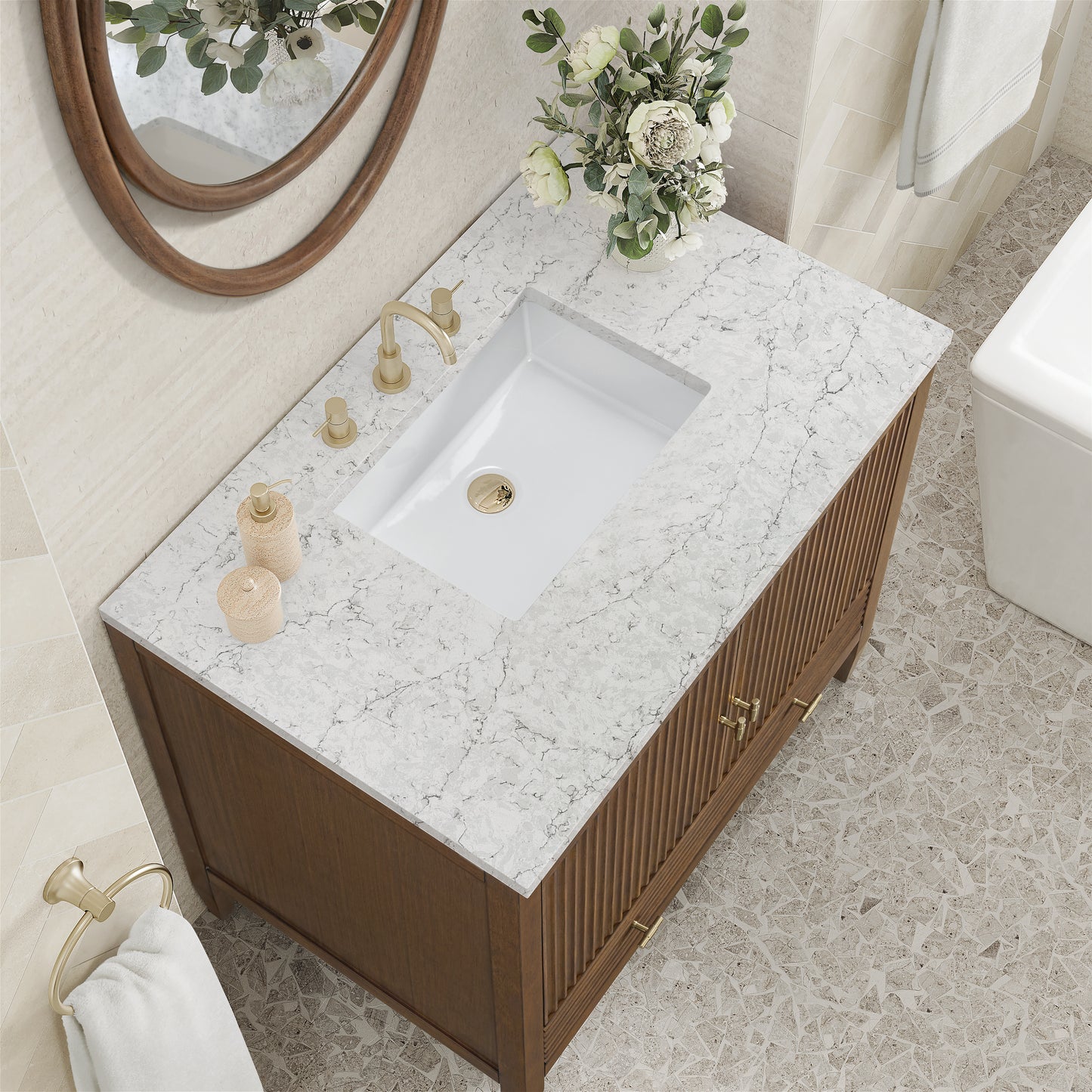 James Martin Myrrin 36" Single Vanity with 3 CM Countertop