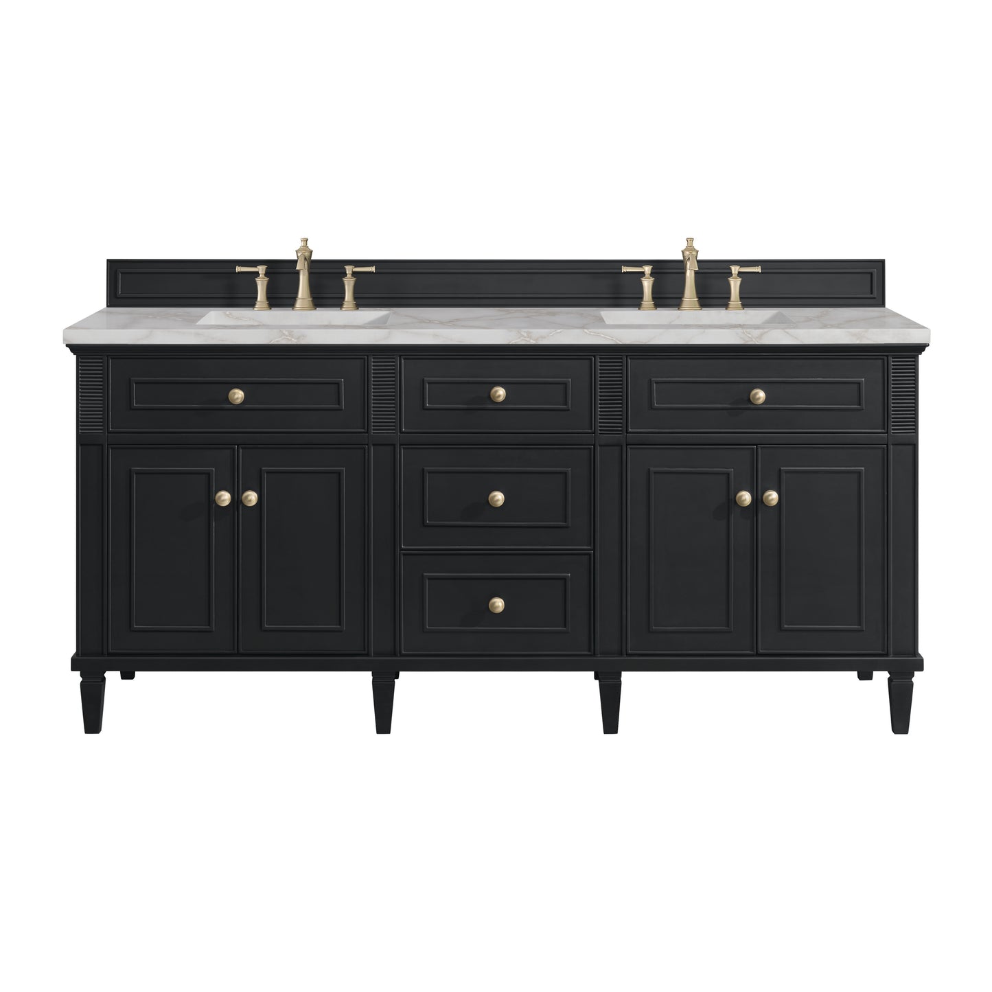 James Martin Lorelai 72" Double Vanity with 3 CM Countertop & FreePower Wireless Charger