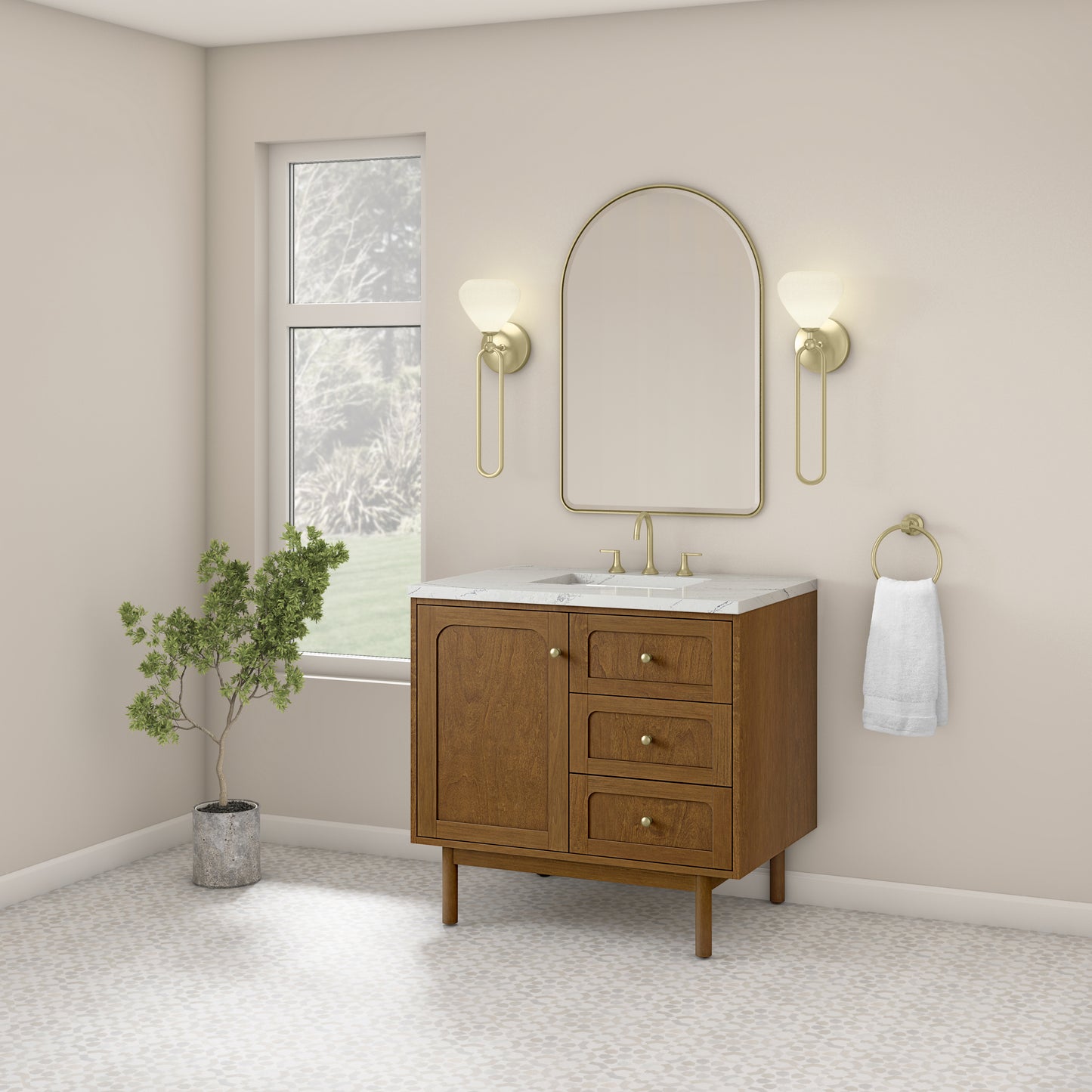 James Martin Laurent 36" Single Vanity with 3 CM Countertop