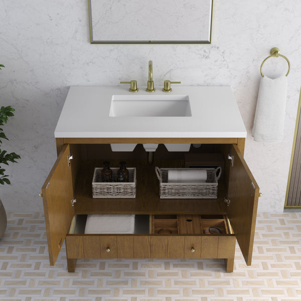 James Martin Hudson 36" Single Vanity with 3 CM Countertop