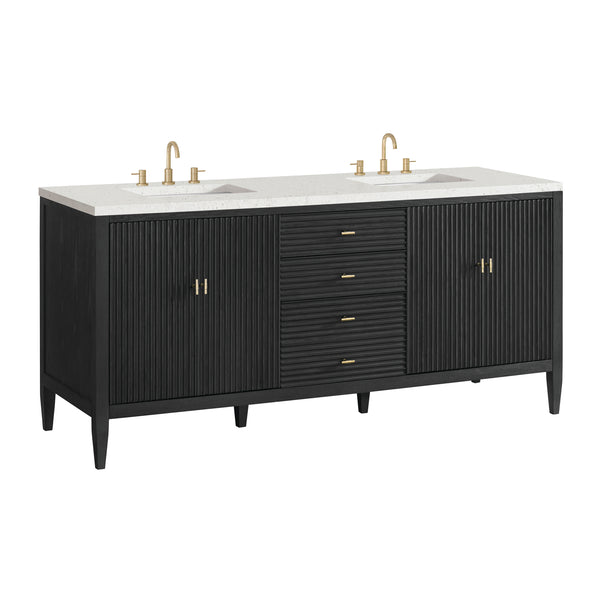 James Martin Myrrin 72" Double Vanity with 3 CM Countertop
