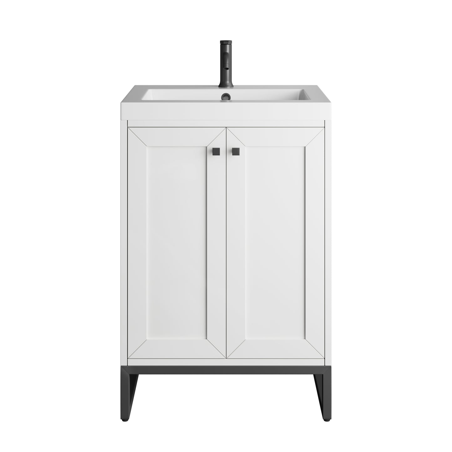 James Martin Chianti Single Vanity with White Glossy Composite Stone Top