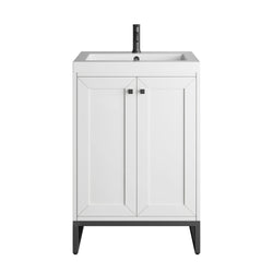 James Martin Chianti Single Vanity with White Glossy Composite Stone Top