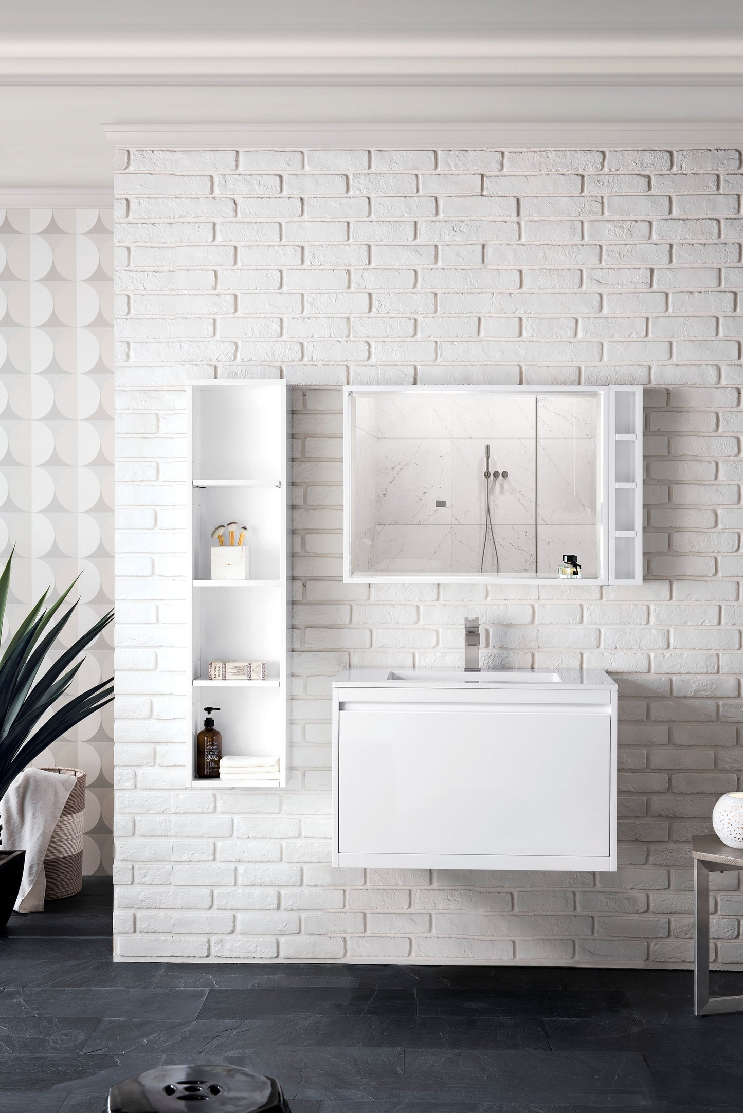James Martin Mantova 31.5" Single Vanity with Composite Stone Top - Luxe Bathroom Vanities