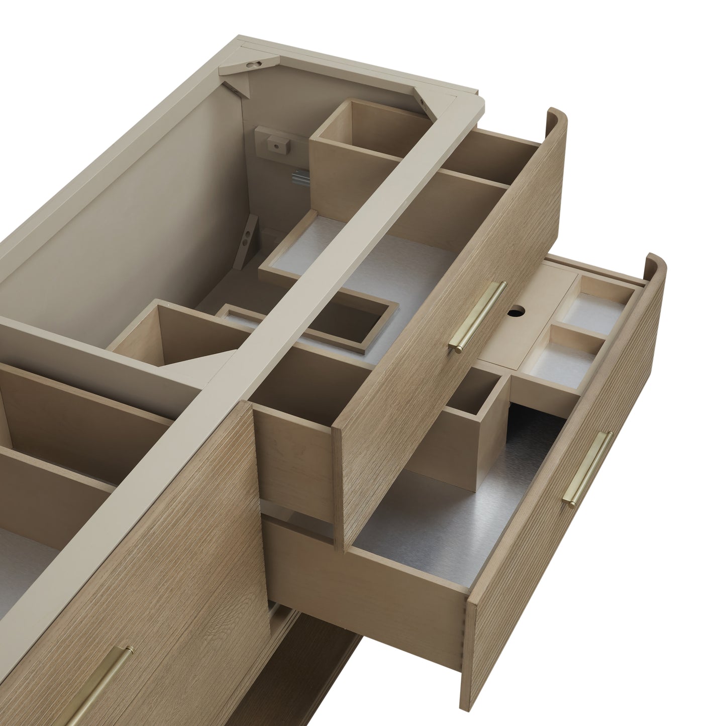James Martin Lucian 72" Double Vanity, Pebble Oak - Luxe Bathroom Vanities