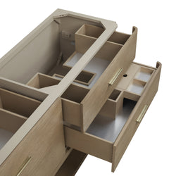 James Martin Lucian 72" Double Vanity, Pebble Oak - Luxe Bathroom Vanities