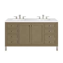 James Martin Chicago 60" Double Vanity with 3 CM Countertop