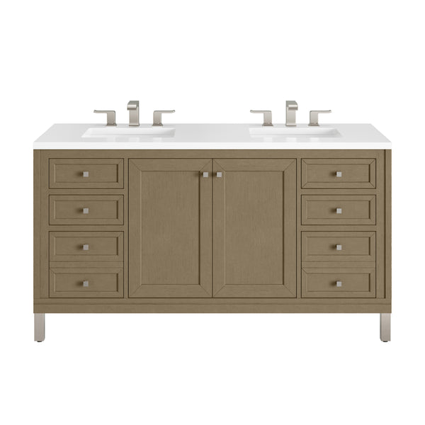 James Martin Chicago 60" Double Vanity with 3 CM Countertop