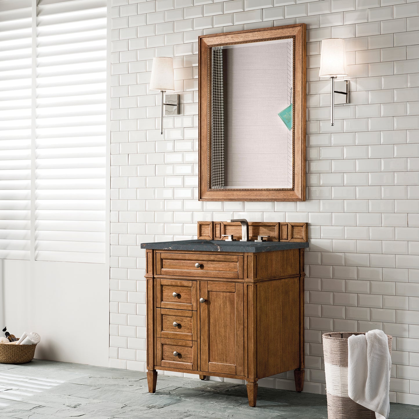 James Martin Brittany 30" Single Vanity with 3 CM Countertop