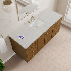 James Martin Laurent 60" Single Vanity with 3 CM Countertop & FreePower Wireless Charger