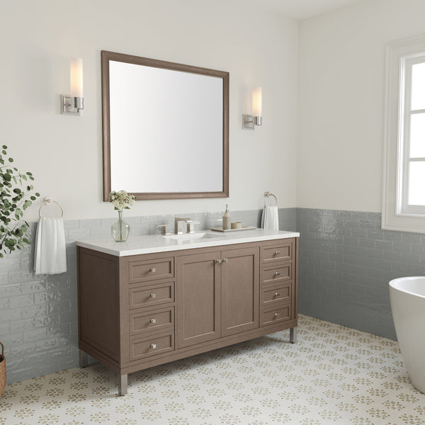 James Martin Chicago 60" Single Vanity with 3 CM Countertop
