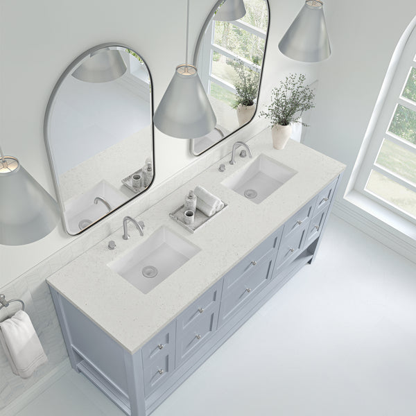 James Martin Breckenridge 72" Double Vanity w/ 3 CM Countertop