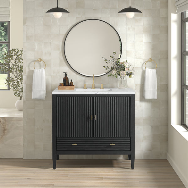 James Martin Myrrin 36" Single Vanity with 3 CM Countertop