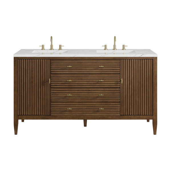James Martin Myrrin 60" Double Vanity with 3 CM Countertop & FreePower Wireless Charger