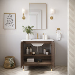 Fresca Sawyer Freestanding Bathroom Cabinet with Top & Sinks