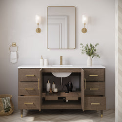 Fresca Sawyer Freestanding Bathroom Cabinet with Top & Sinks