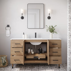 Fresca Sawyer Freestanding Bathroom Cabinet with Top & Sinks