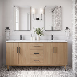 Fresca Sawyer Freestanding Bathroom Cabinet with Top & Sinks