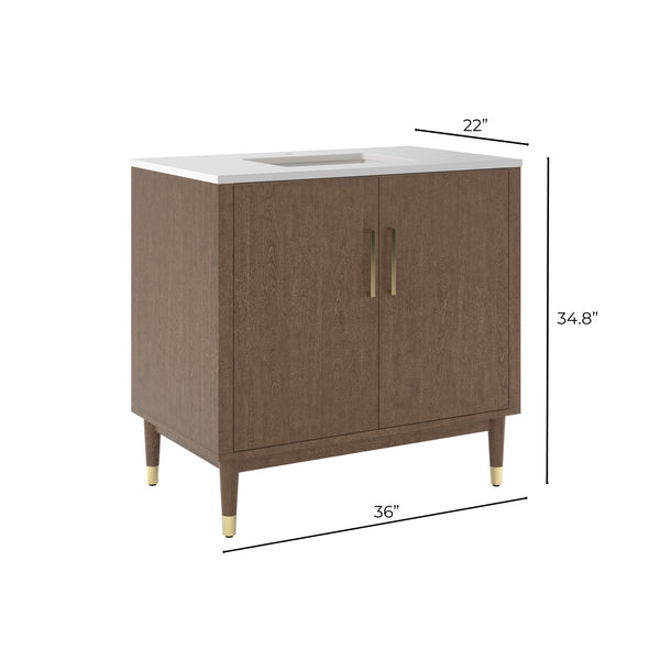 Fresca Sawyer Freestanding Bathroom Cabinet with Top & Sinks