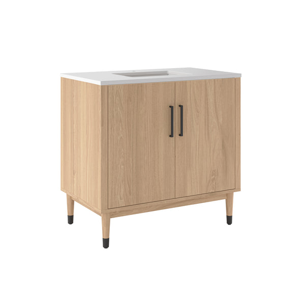 Fresca Sawyer Freestanding Bathroom Cabinet with Top & Sinks