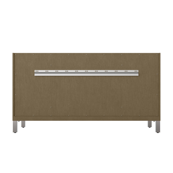 James Martin Chicago 60" Single Vanity with Single Hole 3CM White Zeus Silestone Top & Backsplash