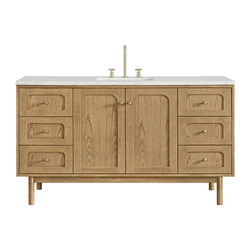 James Martin Laurent 60" Single Vanity with 3 CM Countertop & FreePower Wireless Charger