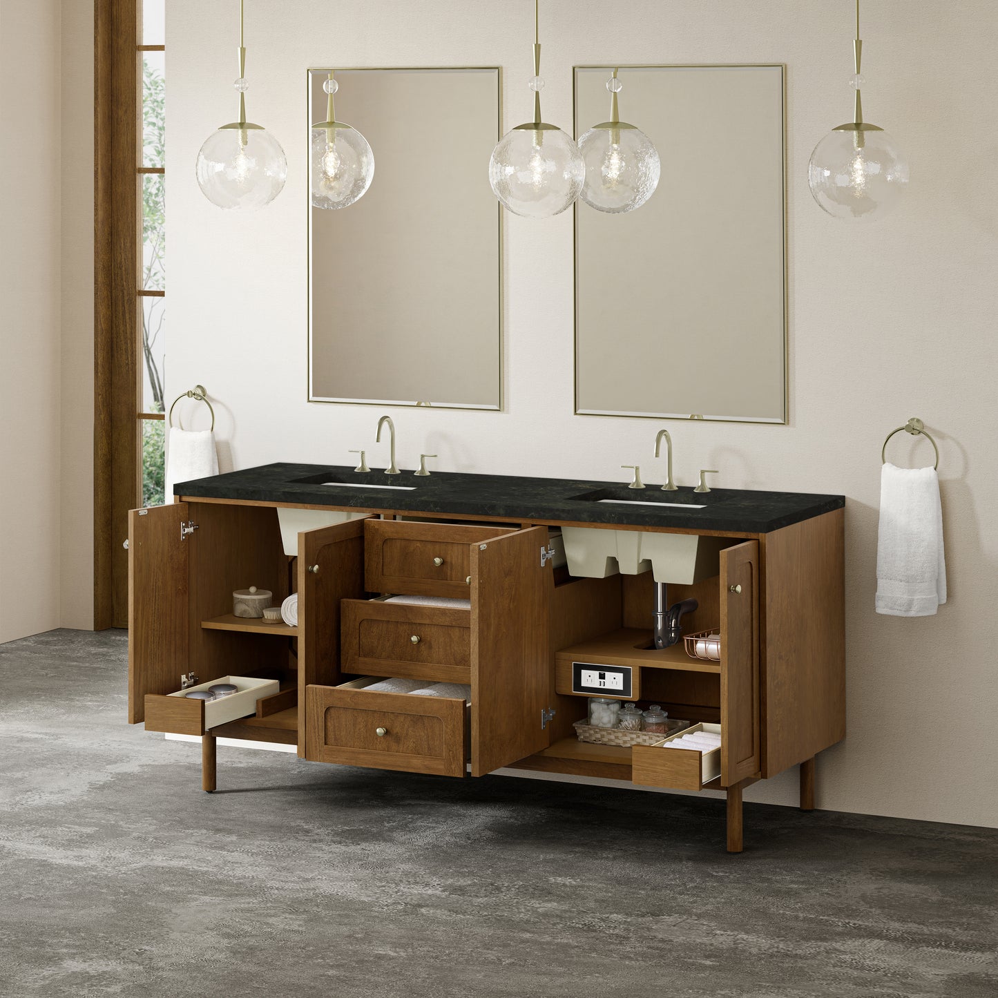 James Martin Laurent 72" Double Vanity with 3 CM Countertop