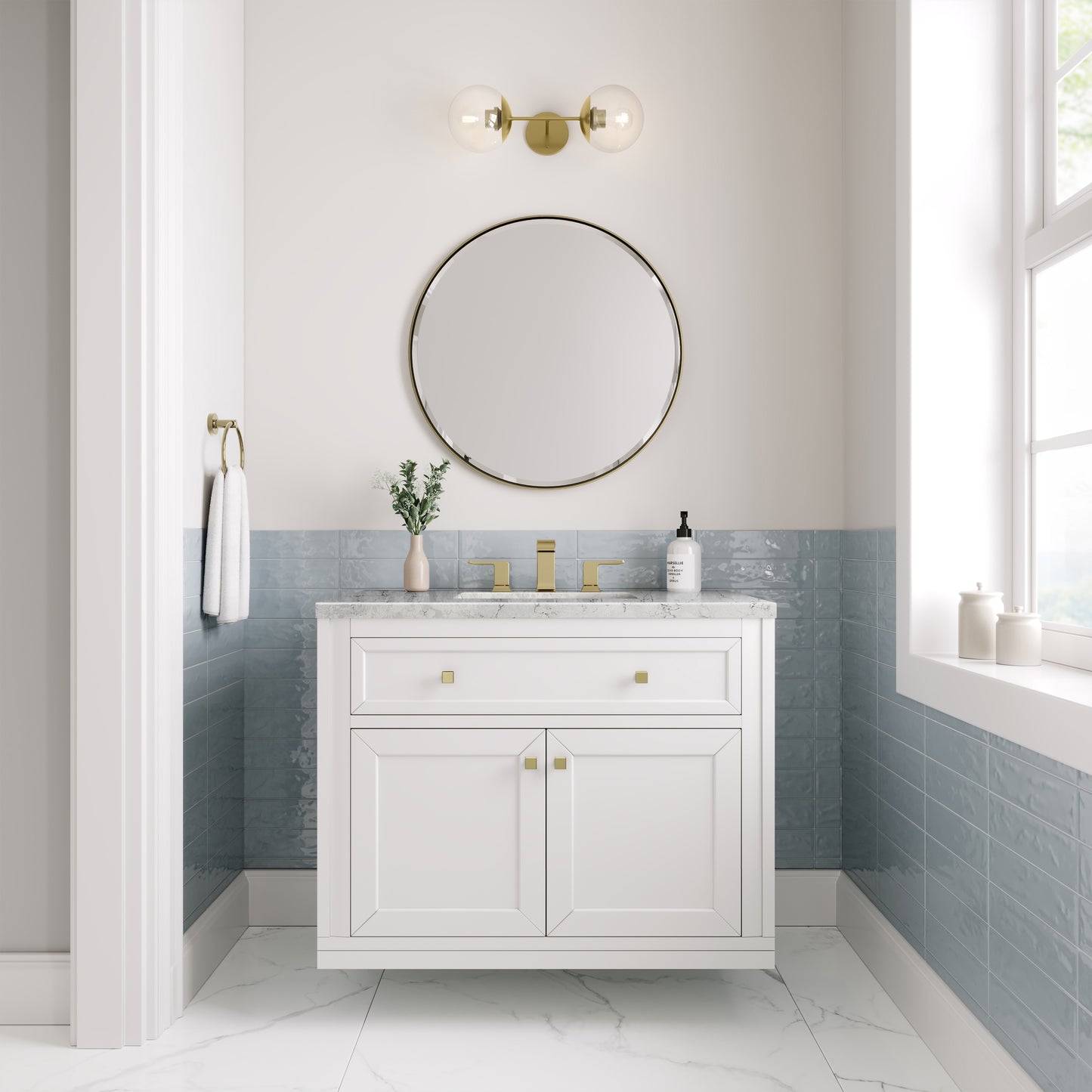 James Martin Chicago 36" Single Vanity with 3 CM Countertop