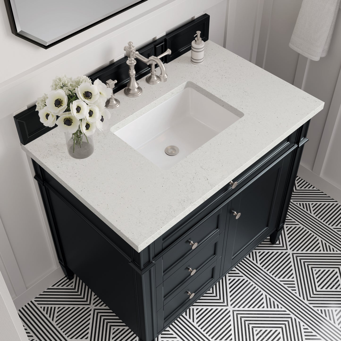 James Martin Brittany 36" Single Vanity with 3 Countertop