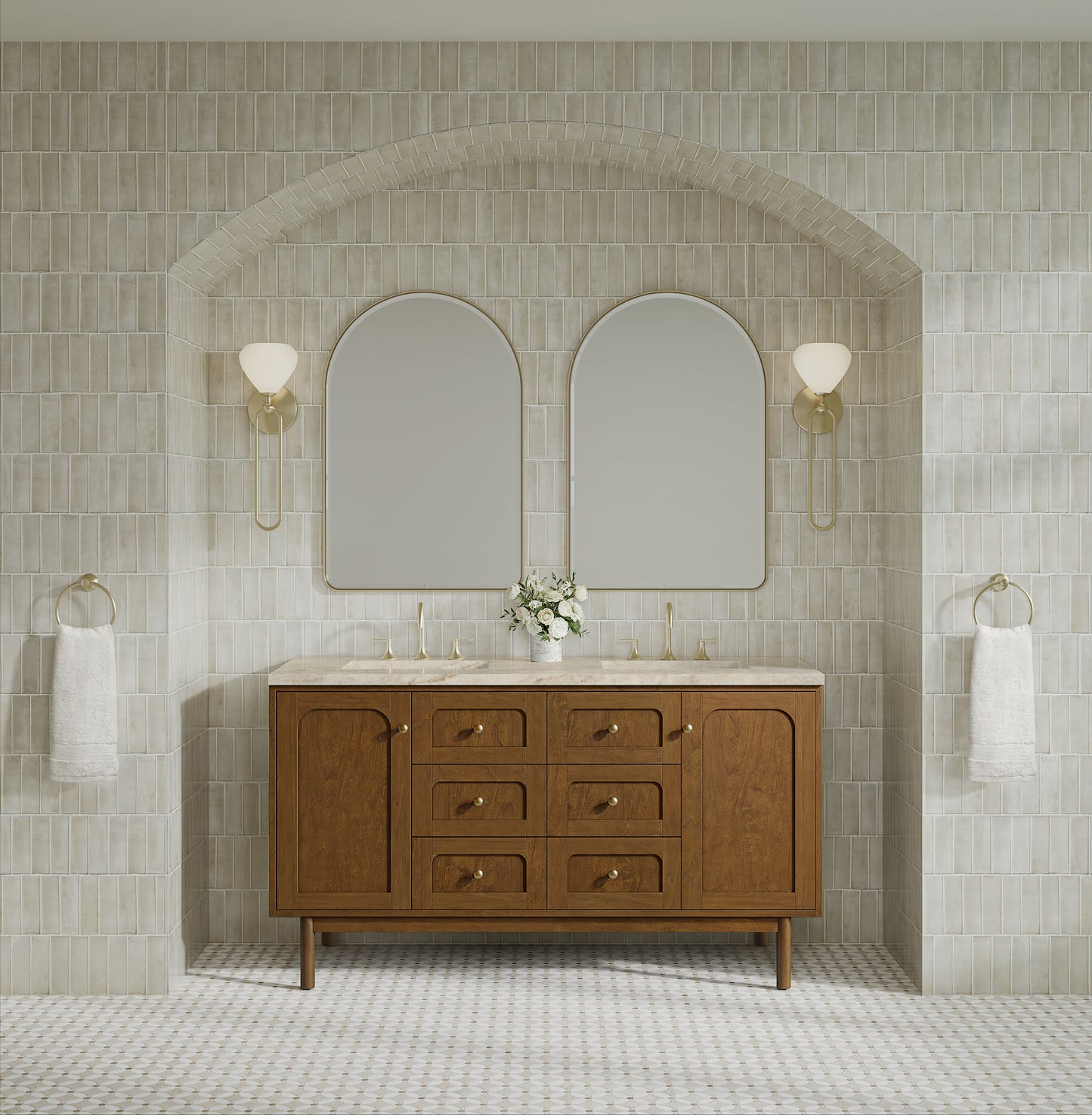James Martin Laurent 60" Double Vanity with 3 CM Countertop