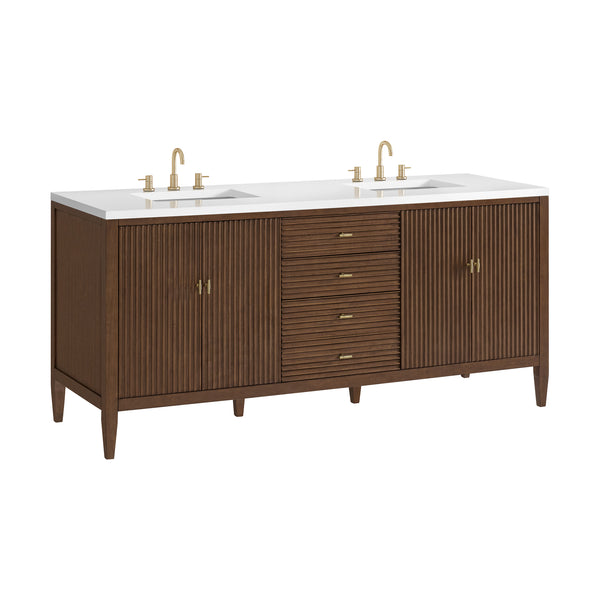 James Martin Myrrin 72" Double Vanity with 3 CM Countertop