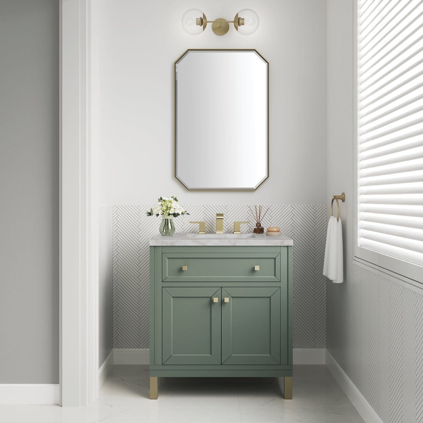 James Martin Chicago 30" Single Vanity with 3 CM Countertop