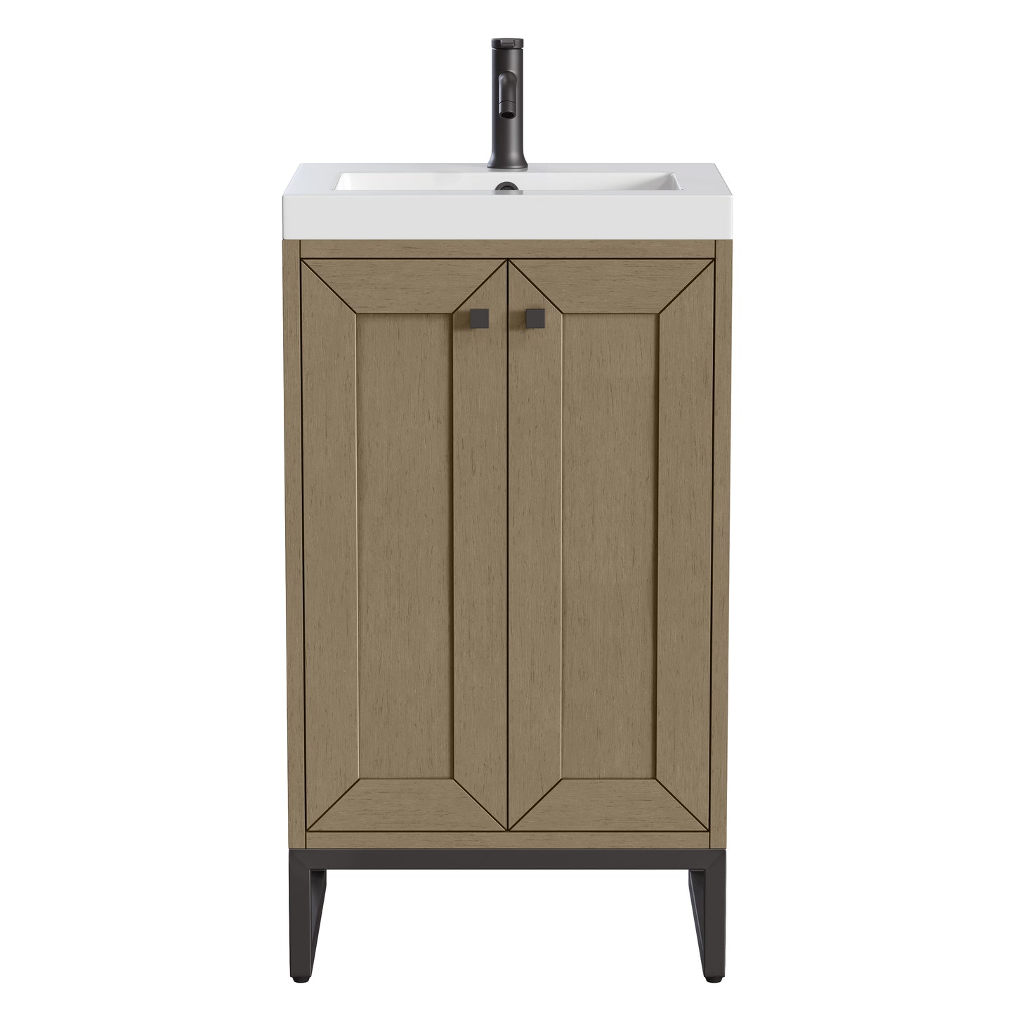 James Martin Chianti Single Vanity with White Glossy Composite Stone Top