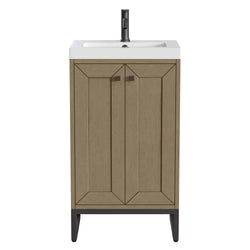 James Martin Chianti Single Vanity with White Glossy Composite Stone Top