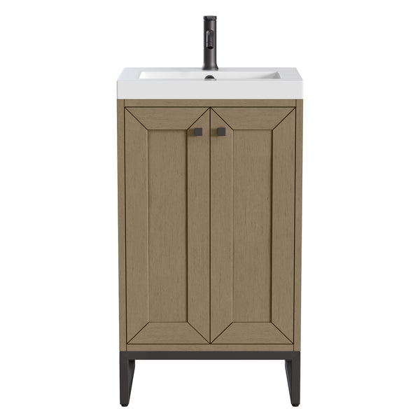 James Martin Chianti Single Vanity with White Glossy Composite Stone Top
