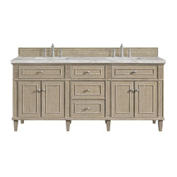 James Martin Lorelai 72" Double Vanity with 3 CM Countertop & FreePower Wireless Charger