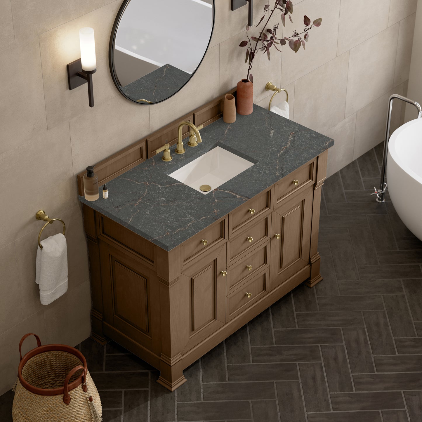 James Martin Brookfield 48" Single Vanity with 3 CM Countertop - Luxe Bathroom Vanities
