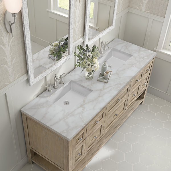 James Martin Breckenridge 72" Double Vanity w/ 3 CM Countertop