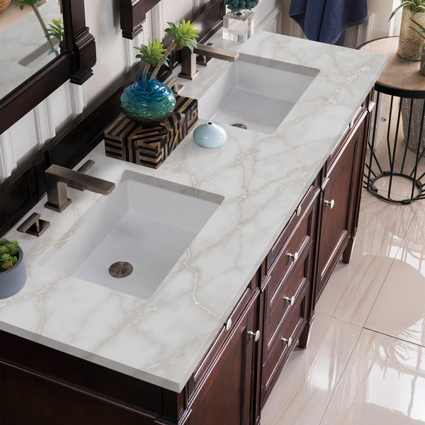 James Martin Brittany 60" Double Vanity with 3 CM Countertop