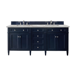 James Martin Brittany 72" Double Vanity with 3 CM Countertop & FreePower Wireless Charger