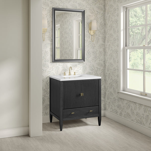James Martin Myrrin 30" Single Vanity with 3 CM Countertop