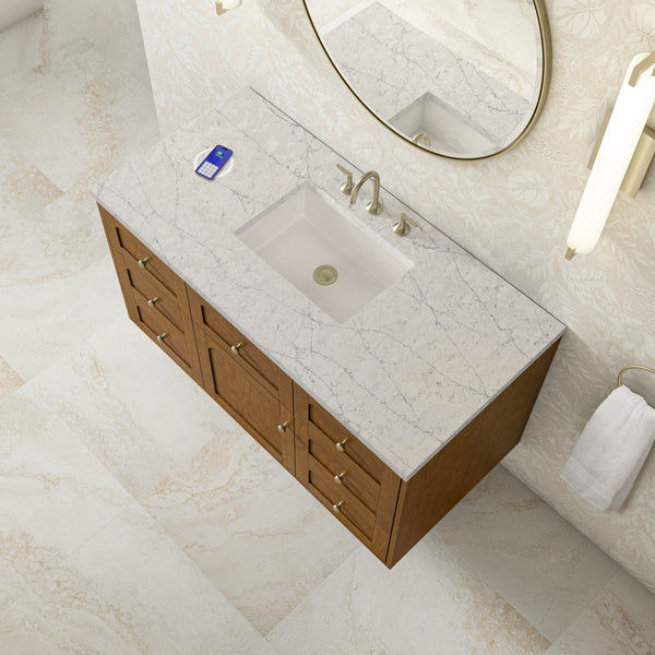 James Martin Laurent 48" Single Vanity with 3 CM Countertop & FreePower Wireless Charger