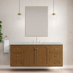 James Martin Laurent 60" Single Vanity with 3 CM Countertop & FreePower Wireless Charger