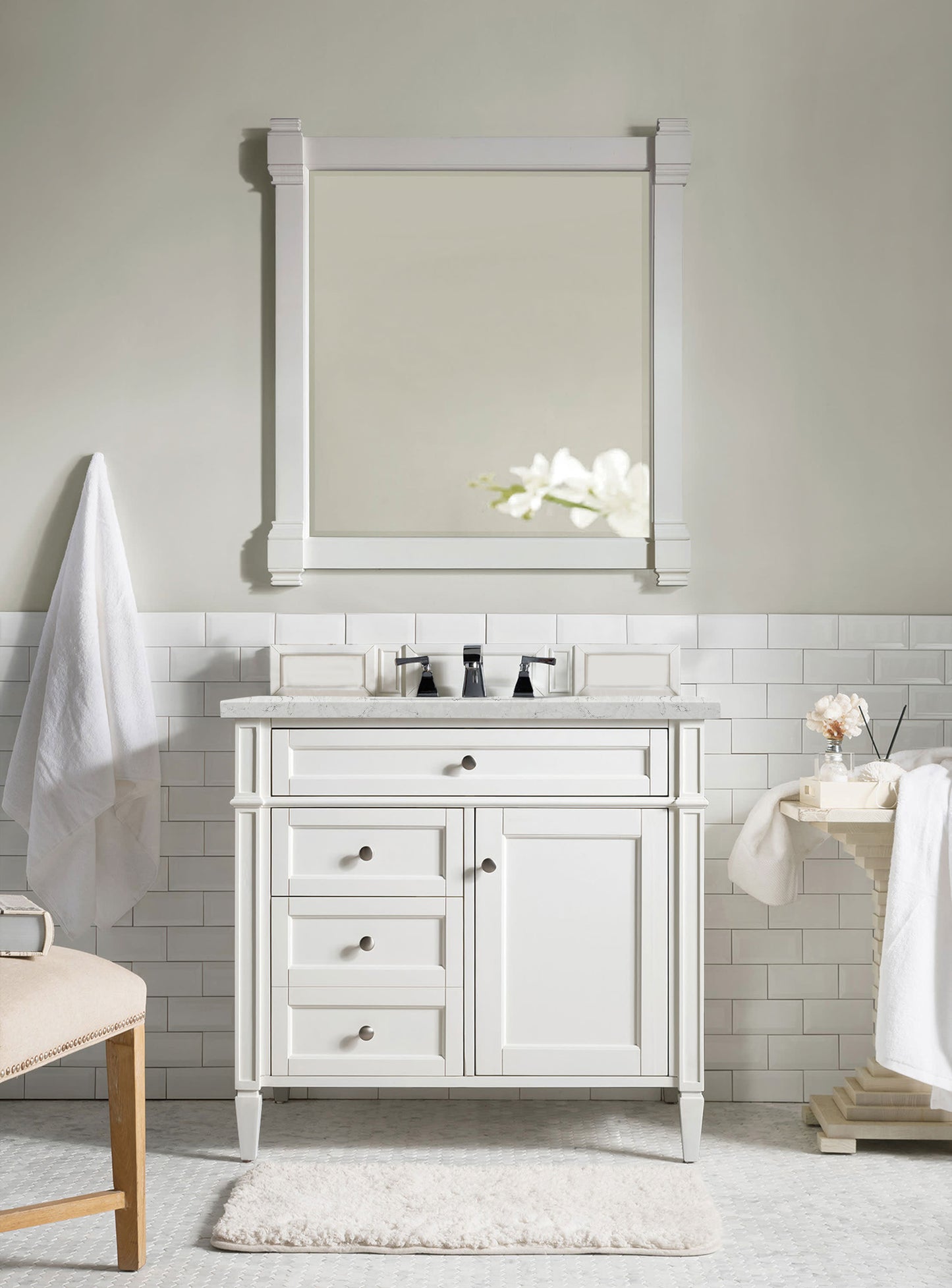 James Martin Brittany 36" Single Vanity with 3 Countertop
