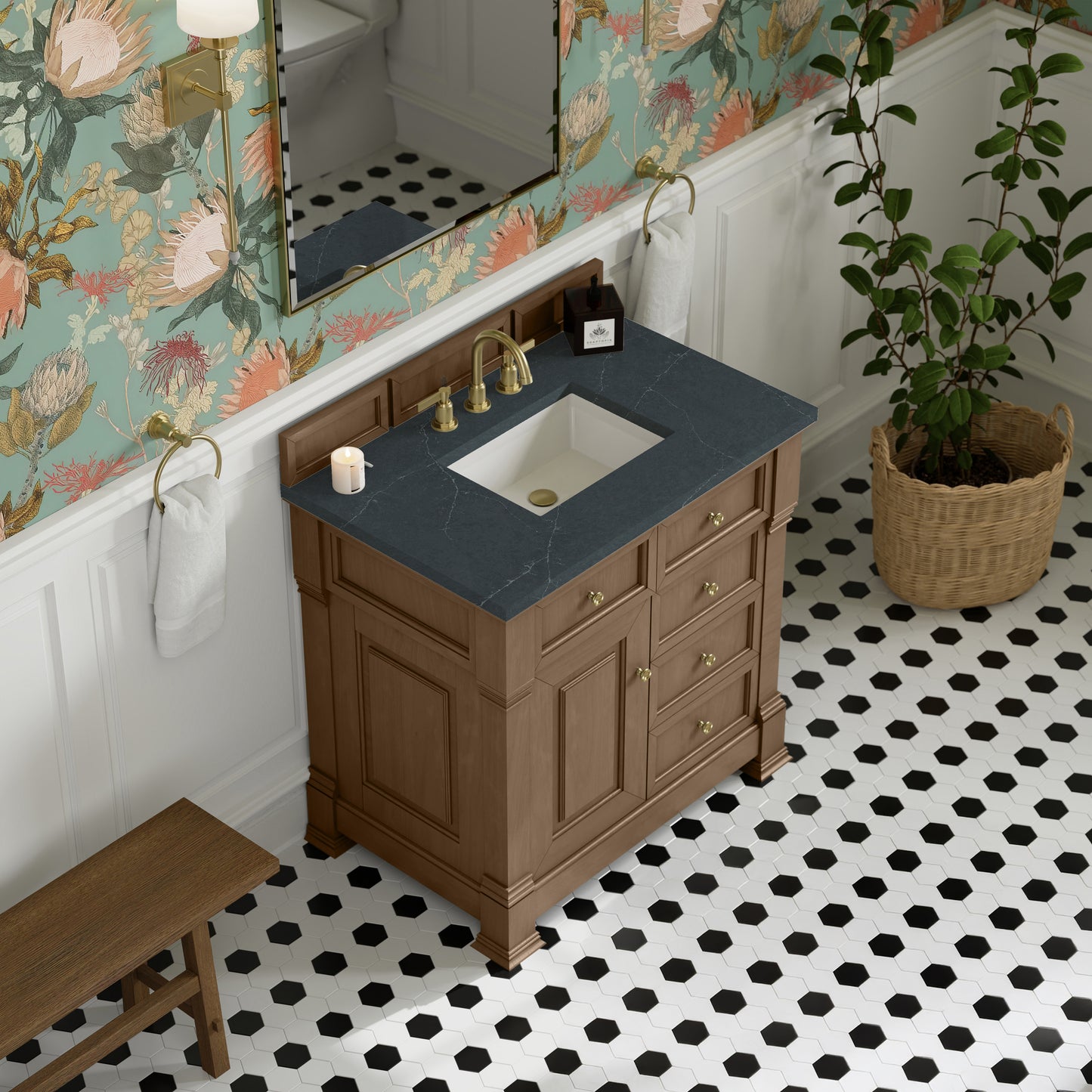 James Martin Brookfield 36" Single Vanity with 3 CM Countertop - Luxe Bathroom Vanities